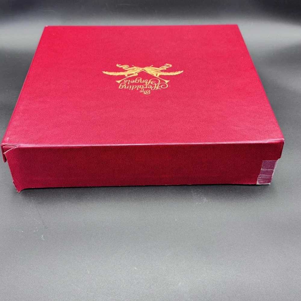 Franklin Mint Heralding Angels Set of 12 24kt Gold & Porcelain Ornaments + Case